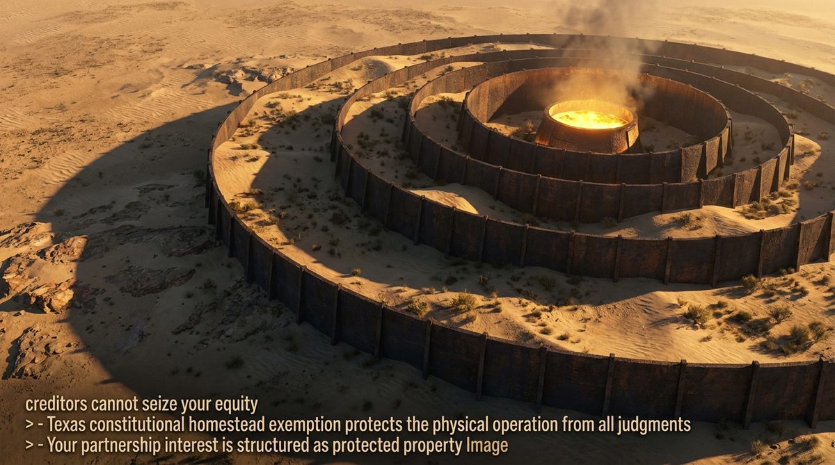 Three-layer fortress with molten core -- asset protection structure
